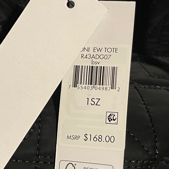 DKNY Roni Faux Fur Reversible East West Tote - Black - NWT - Picture 6 of 7